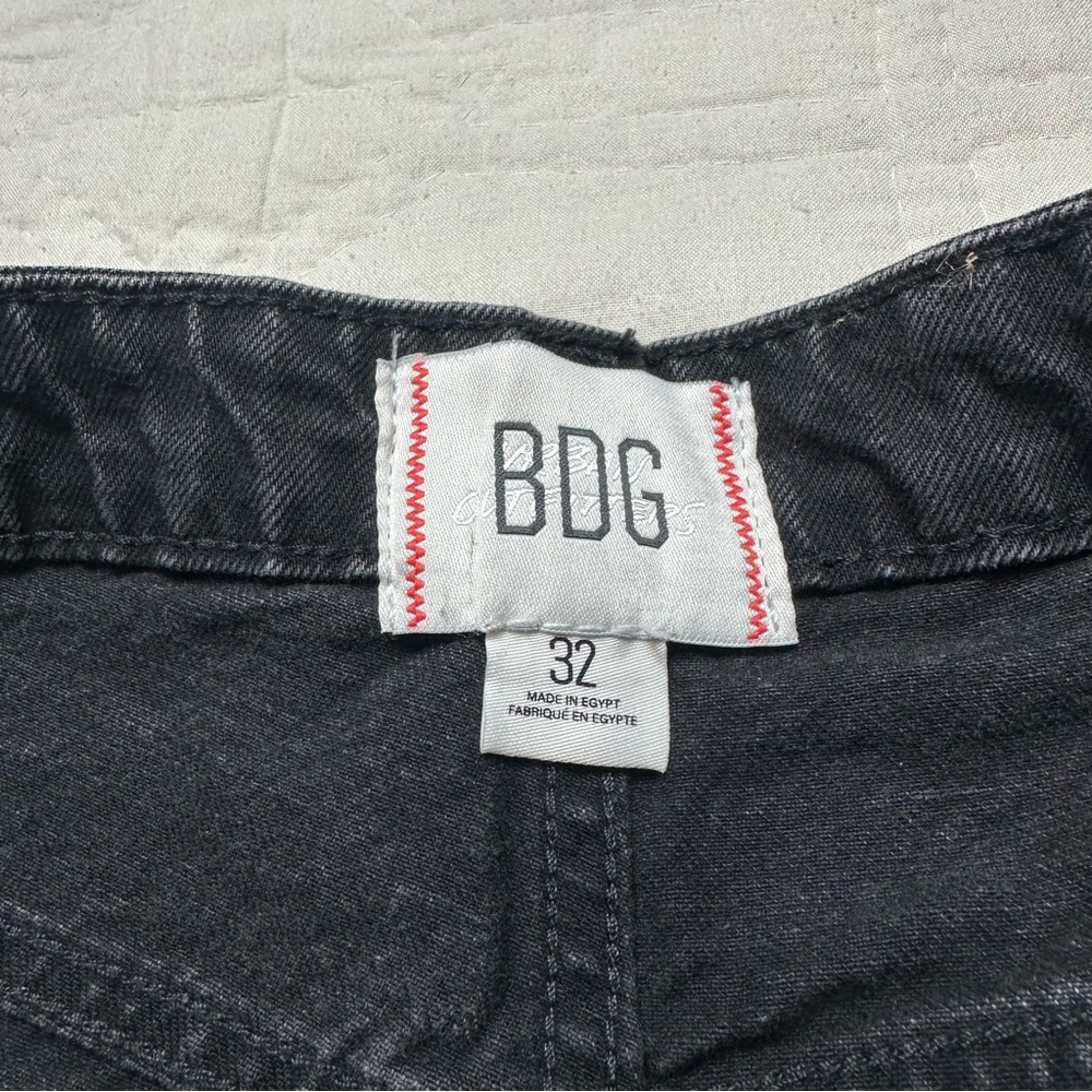 Washed Black Denim Shorts | High-Rise Relaxed Vintage-Style · BDG - Picture 5 of 13